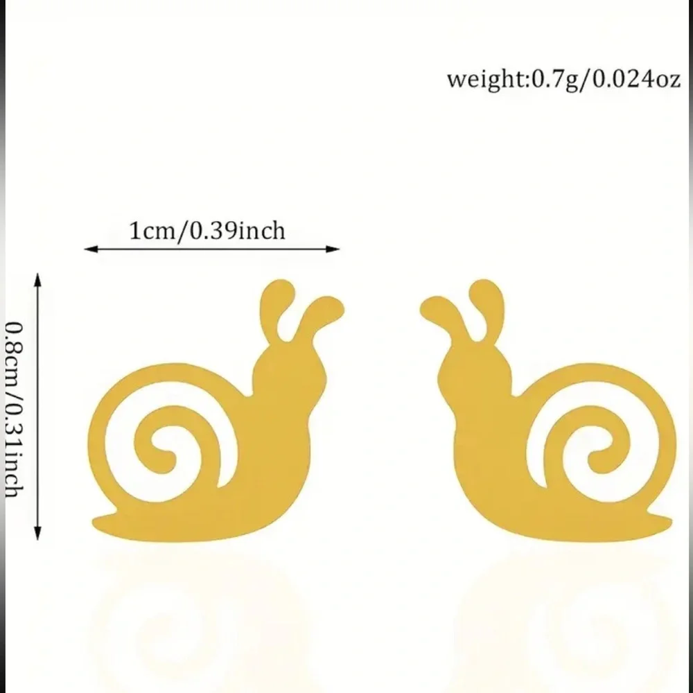 Stainless Steel Snail Stud Earrings - Picture 2 of 3